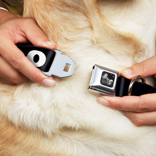 Dog Bone Seatbelt Buckle Collar - YOLO Bold Black/White Seatbelt Buckle Collars Buckle-Down   