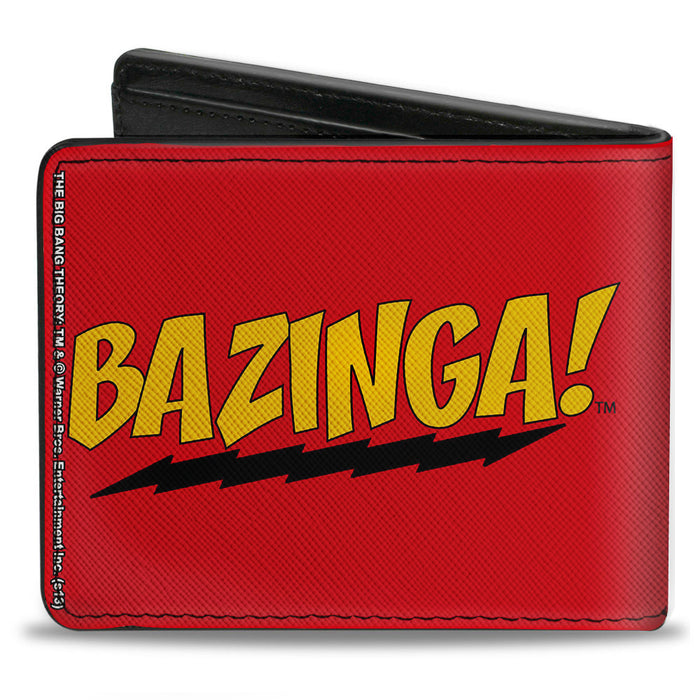 Bi-Fold Wallet - BAZINGA! Red Gold Black Bi-Fold Wallets The Big Bang Theory   