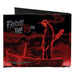 Canvas Bi-Fold Wallet - FRIDAY THE 13th Jason Boat Murder Black Reds White Canvas Bi-Fold Wallets Warner Bros. Horror Movies   
