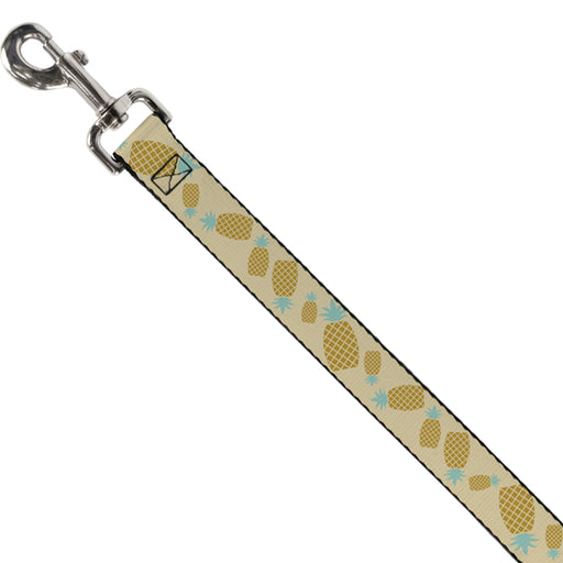 Dog Leash - Pineapples Rotating Tan Dog Leashes Buckle-Down   