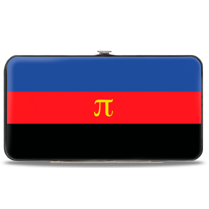 Hinged Wallet - Flag Polyamorous Pi Symbol Blue Red Black Yellow Hinged Wallets Buckle-Down   