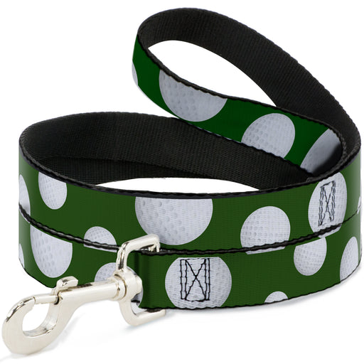 Dog Leash - Golf Balls Scattered Green/White Dog Leashes Buckle-Down   