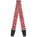 Guitar Strap - Zig Zag Doodle Tan Red Guitar Straps Buckle-Down   