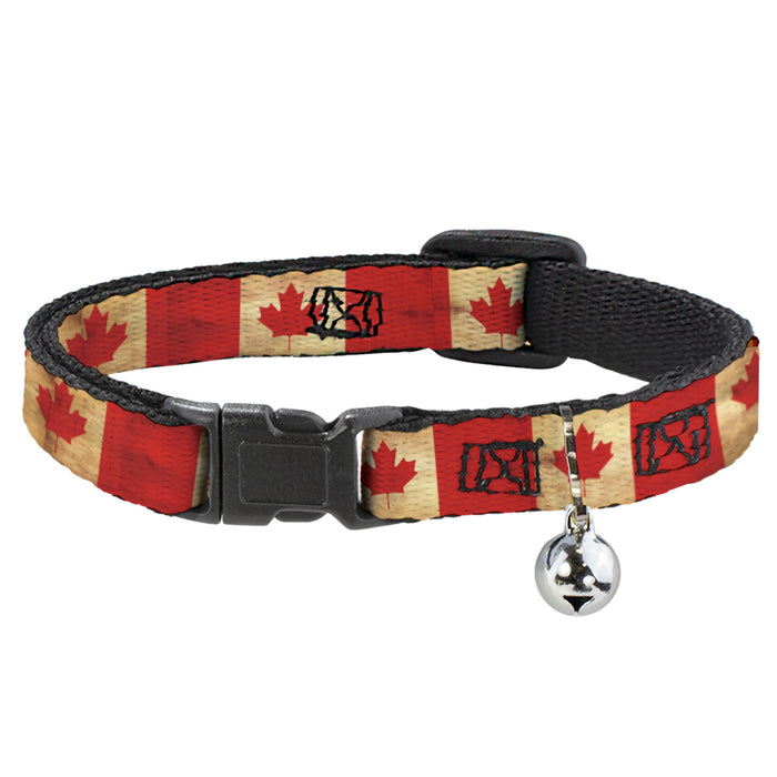 Cat Collar Breakaway - Canada Flag Continuous Vintage Breakaway Cat Collars Buckle-Down   