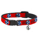 Cat Collar Breakaway - Tennessee Flag Stars Red White Blue Breakaway Cat Collars Buckle-Down   