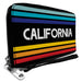 Women's PU Zip Around Wallet Rectangle - CALIFORNIA Stripes Black White Multi Color Clutch Zip Around Wallets Buckle-Down   