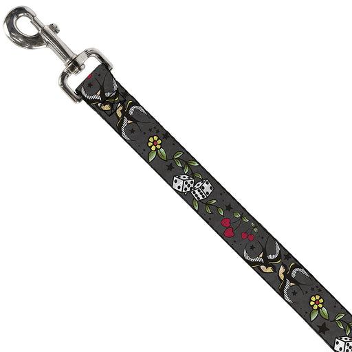 Dog Leash - Lucky CLOSE-UP Gray Dog Leashes Buckle-Down   