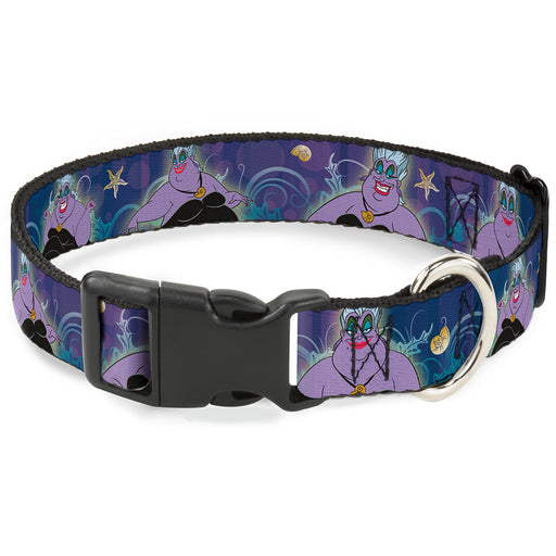 Plastic Clip Collar - Ursula 4-Poses/Shells/Ivy/Bubbles Purples/Blues Plastic Clip Collars Disney   
