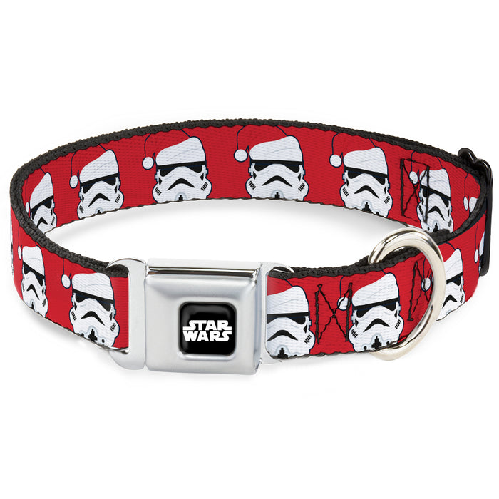 STAR WARS Logo Black/White Seatbelt Buckle Collar - Stormtrooper Santa Claus Face Red Seatbelt Buckle Collars Star Wars   