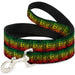 Dog Leash - Zebra Head Rasta Dog Leashes Buckle-Down   