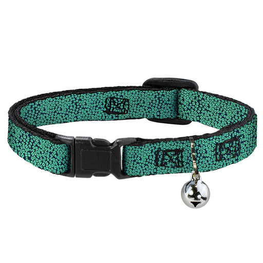 Cat Collar Breakaway - Ditsy Floral Teal Light Teal Teal Breakaway Cat Collars Buckle-Down   