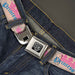 BD Wings Logo CLOSE-UP Full Color Black Silver Seatbelt Belt - Crown Princess Oval Baby Pink/Baby Blue Webbing Seatbelt Belts Buckle-Down   
