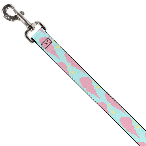 Dog Leash - Cloudy/Starry Sky Aqua/Pink/Yellow Dog Leashes Buckle-Down   