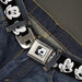 Mickey Mouse Face2 CLOSE-UP Full Color Black White Seatbelt Belt - Mickey Mouse Expressions CLOSE-UP Black/White Webbing Seatbelt Belts Disney   