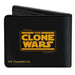 Bi-Fold Wallet - Star Wars The Clone Wars CODY Pose + Logo Black Yellow Bi-Fold Wallets Star Wars   