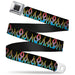 BD Wings Logo CLOSE-UP Full Color Black Silver Seatbelt Belt - Flames Black/Blue/Pink Webbing Seatbelt Belts Buckle-Down   