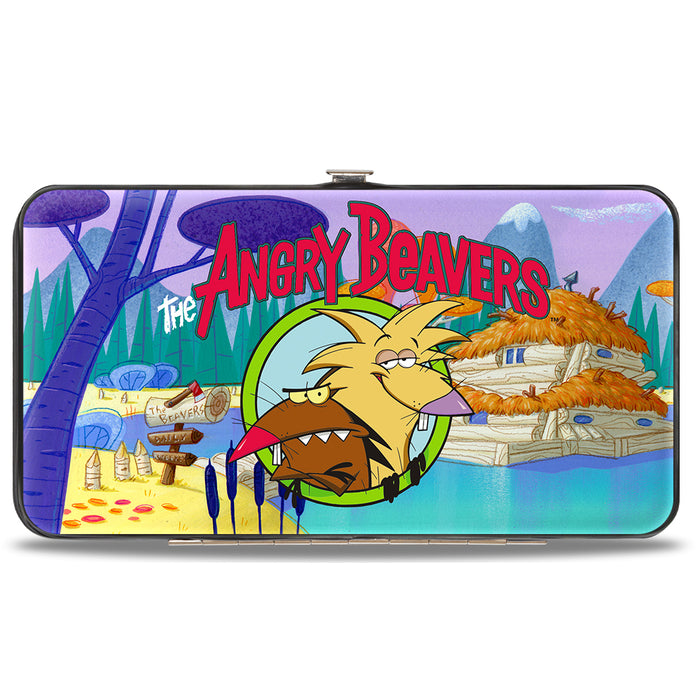 Hinged Wallet - THE ANGRY BEAVERS Pose Dam House Hinged Wallets Nickelodeon   