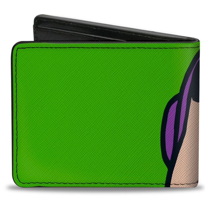 Bi-Fold Wallet - Toy Story Buzz Lightyear Expression Close-Up Green Bi-Fold Wallets Disney   