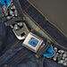 Stitch Face CLOSE-UP Full Color Seatbelt Belt - Stitch Poses/Mini Scrump Scattered Webbing Seatbelt Belts Disney   