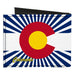 Canvas Bi-Fold Wallet - Colorado Flag Rays Blue White Canvas Bi-Fold Wallets Buckle-Down   