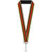 Lanyard - 1.0" - Fine Stripes Black Yellows Orange Red White Lanyards Buckle-Down   