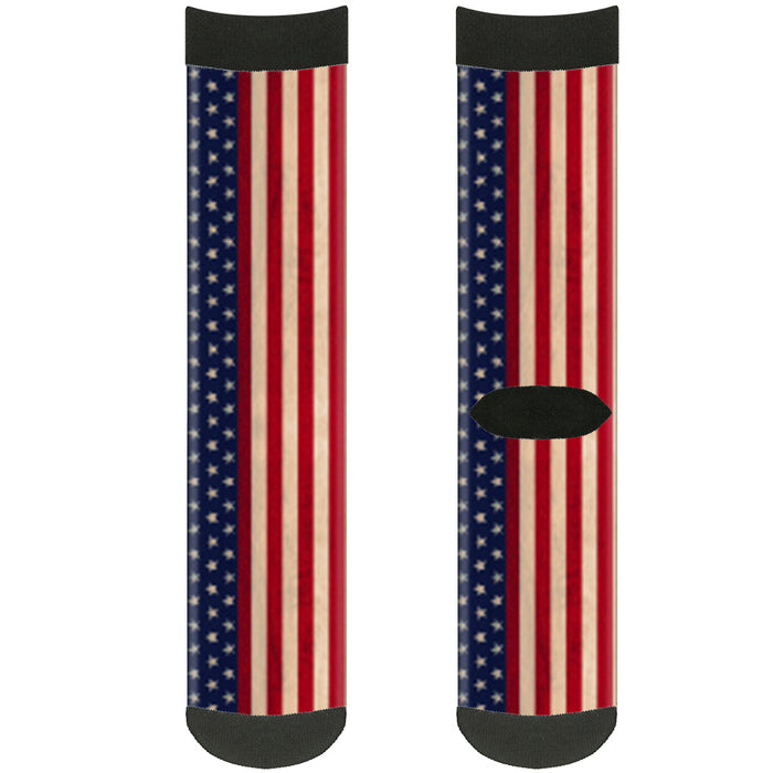 Sock Pair - Polyester - American Flag Stripe - CREW Socks Buckle-Down   