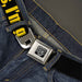 BD Wings Logo CLOSE-UP Full Color Black Silver Seatbelt Belt - NO THANKS, I'M GOOD! Black/Gold Webbing Seatbelt Belts Buckle-Down   