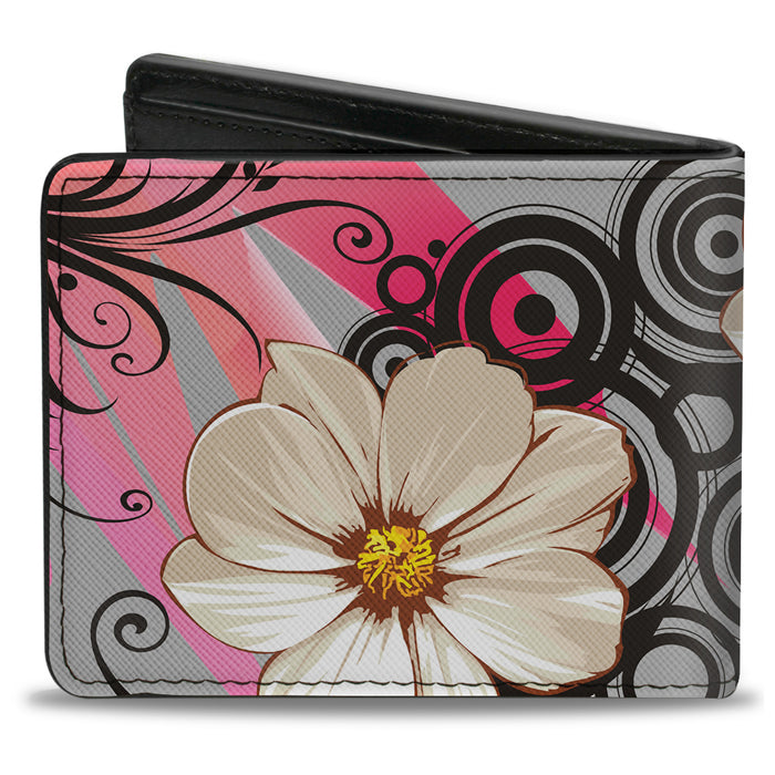 Bi-Fold Wallet - Flowers w Filigree Pink Bi-Fold Wallets Buckle-Down   