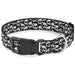 Plastic Clip Collar - Skull Yard Black/White Plastic Clip Collars Buckle-Down   