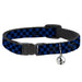 Cat Collar Breakaway - Checker Black Royal 288C Breakaway Cat Collars Buckle-Down   