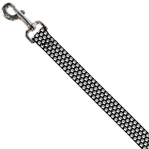 Dog Leash - Paw Print Black/White Dog Leashes Buckle-Down   