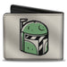 Bi-Fold Wallet - Star Wars Jabba the Hutt Han Solo Scene + Boba Fett Helmet Mono Line Bi-Fold Wallets Star Wars   