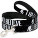 Dog Leash - Bigfoot Silhouette I BELIEVE Black/Gray/White Dog Leashes Buckle-Down   
