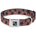 Dog Bone Seatbelt Buckle Collar - Americana Stars & Stripes Red/White/Blue/White Seatbelt Buckle Collars Buckle-Down   