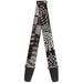 Guitar Strap - Grunge Chaos Black White Guitar Straps Buckle-Down   