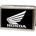 Business Card Holder - LARGE - HONDA Motorcycle FCG Black White Metal ID Cases Honda Motorsports   