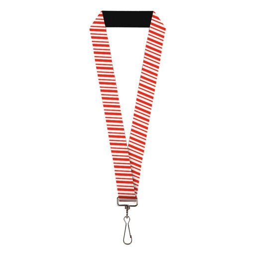Lanyard - 1.0" - Frosty the Snowman Candy Cane Stripe Red White Lanyards Warner Bros. Holiday Movies   