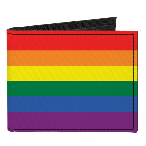 Canvas Bi-Fold Wallet - Flag Pride Rainbow Canvas Bi-Fold Wallets Buckle-Down   