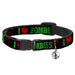 Cat Collar Breakaway - I "HEART" ZOMBIES Black Green Red Splatter Breakaway Cat Collars Buckle-Down   