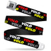 BD Wings Logo CLOSE-UP Full Color Black Silver Seatbelt Belt - YOLO2 Black/Red/White/Gray/Yellow Webbing Seatbelt Belts Buckle-Down   