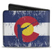 Bi-Fold Wallet - Colorado Flag Fisher Weathered Bi-Fold Wallets Buckle-Down   