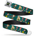 The Wild Thornberry's Logo Full Color Seatbelt Belt - The Wild Thornberry's Family Pose2 Teals Webbing Seatbelt Belts Nickelodeon   