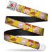 Looney Tunes Logo Full Color White Seatbelt Belt - Elmer Fudd Expressions Yellow Webbing Seatbelt Belts Looney Tunes   