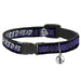 Cat Collar Breakaway with Bell - Shredder Head SHRED HEAD Stripe Black Purple Gray Breakaway Cat Collars Nickelodeon   