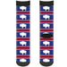 Sock Pair - Polyester - Wyoming Flags Bison Silhouette - CREW Socks Buckle-Down   