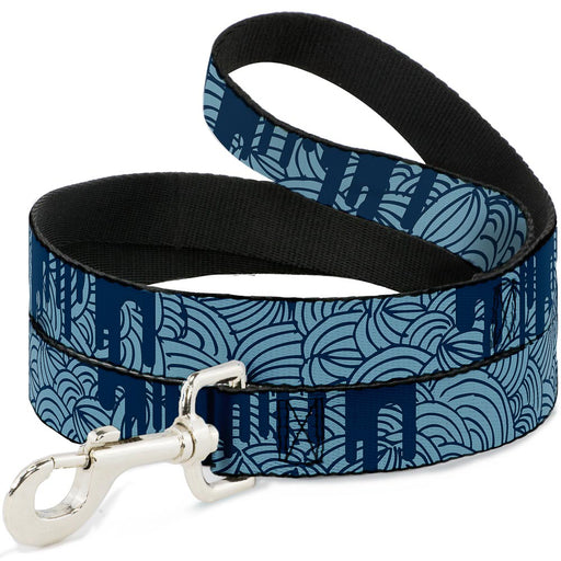 Dog Leash - Doodle1/Paint Drips Blues Dog Leashes Buckle-Down   