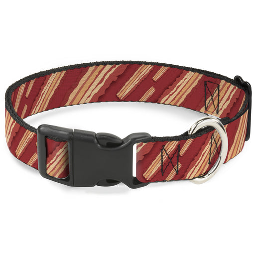 Plastic Clip Collar - Bacon Slices Red Plastic Clip Collars Buckle-Down   