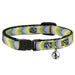 Cat Collar Breakaway - Chevron Weave Grays Yellow Green Breakaway Cat Collars Buckle-Down   