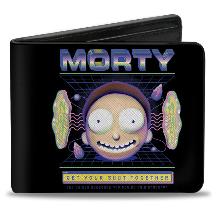 Bi-Fold Wallet - Rick and Morty MORTY Expression GET YOUR S**T TOGETHER Black Bi-Fold Wallets Rick and Morty   