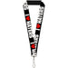 Lanyard - 1.0" - I "HEART" HATERS Black White Red Lanyards Buckle-Down   